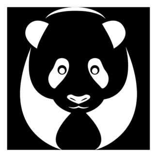 Big Panda Decal (White)